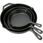 Ozark Trail 3 Piece Cast Iron Skillet Set, Pre-seasoned (8", 10.5", 12")