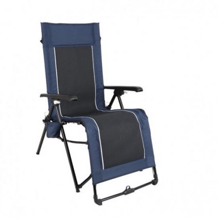 Ozark Trail Quad Zero Gravity Lounger Camping Chair, Blue, Adult