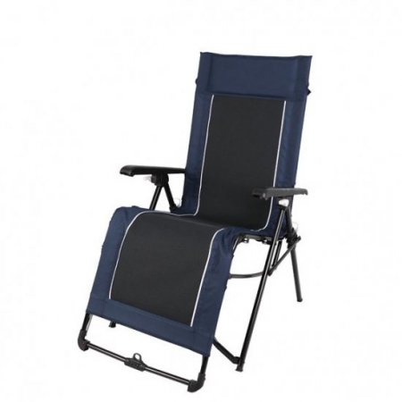 Ozark Trail Quad Zero Gravity Lounger Camping Chair, Blue, Adult