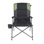 Ozark Trail High Back Hard Arm Camping Chair, Gray