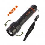 Ozark Trail 1500 Lumen Focusing Flashlight, IP67 Waterproof, Black