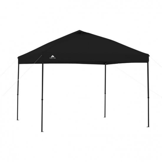 Ozark Trail 10\' x 10\' Black Instant Outdoor Canopy with UV Protection