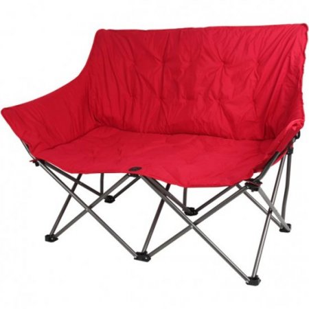 Ozark Trail Camping Love Seat Chair, Red, Adult use