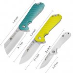 Ozark Trail 3.3" inch Blade Length Pocket Knives Green Yellow White