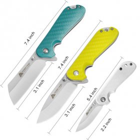 Ozark Trail 3.3" inch Blade Length Pocket Knives Green Yellow White