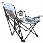 Ozark Trail Lounge Chair With Detached Footrest, Blue Geo