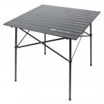 Ozark Trail Roll Top Camping Table, 31" x 31" x 27", Gray