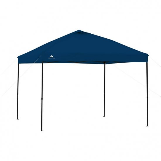 Ozark Trail 10\' x 10\' Blue Instant Outdoor Canopy with UV Protection Material