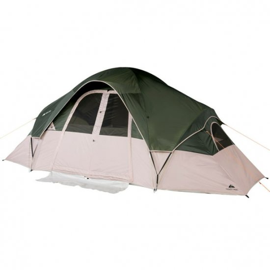 Ozark Trail 8-Person 2-Room Modified Dome Tent, with Roll-back Fly